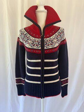 Peak Performance Wool Zip up Cardigan Sweater